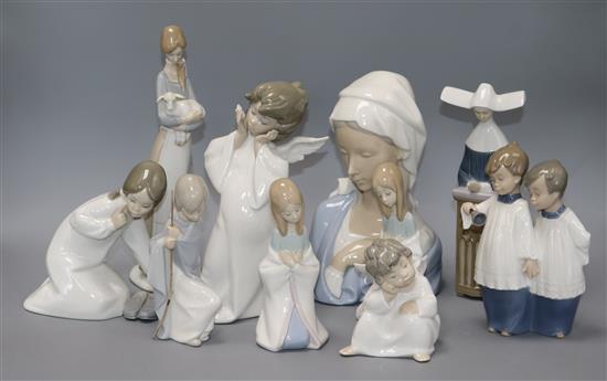 Ten Lladro religious figures